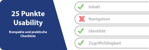 Praktische Website Usability Checklist mit 25 Punkten